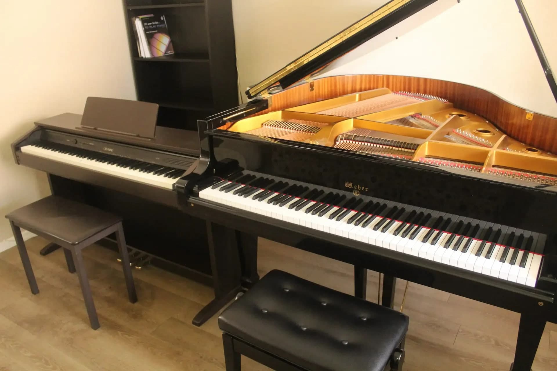 Rory Dowse's piano studio background