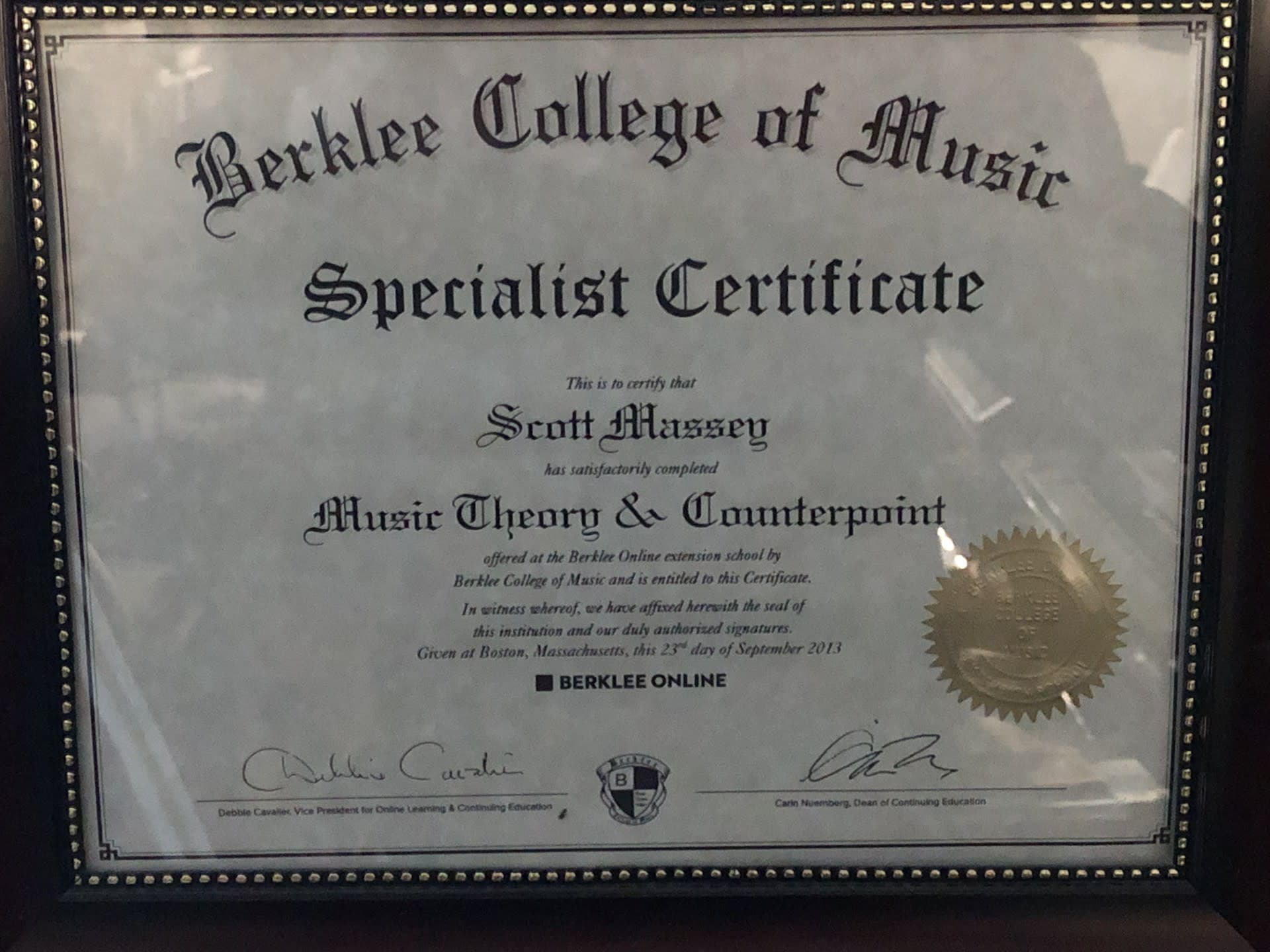Music Theory and Counterpoint Specialist