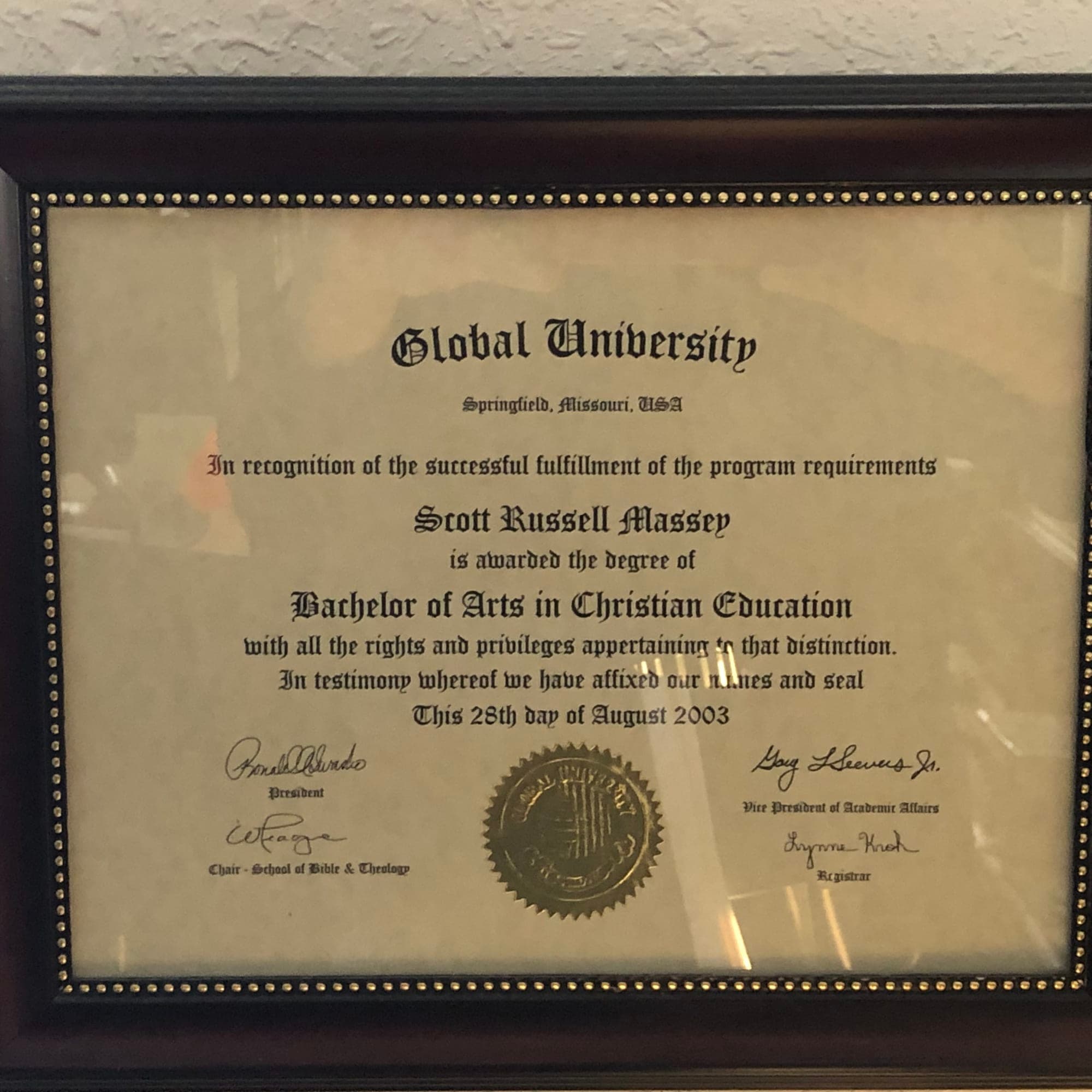 BA Christian Education