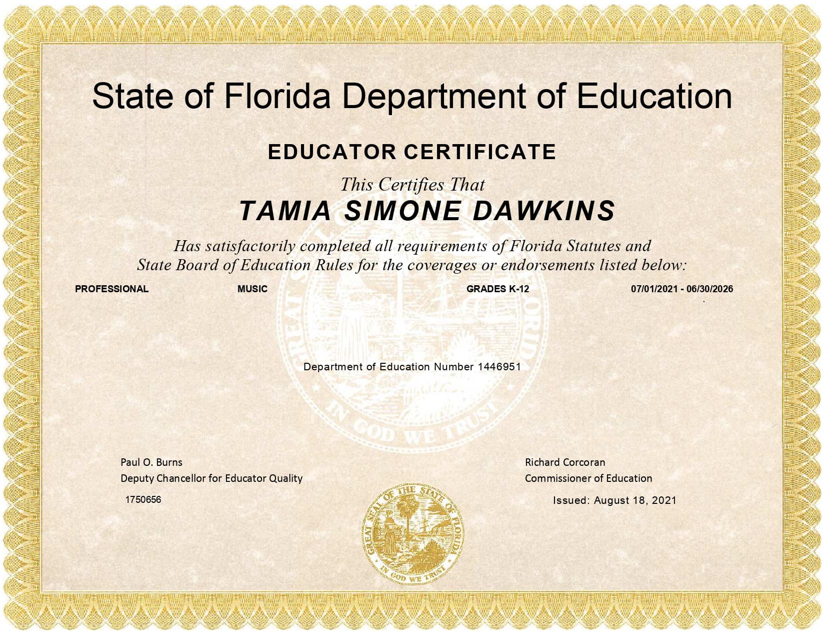 K-12 Music Certification